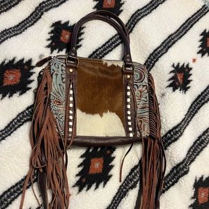 Cow Hide Purse Set